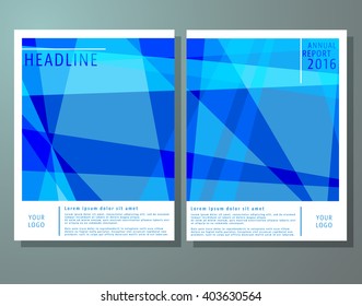 Brochures design template. Cover brochure, flyer, business card layout. Vector illustration