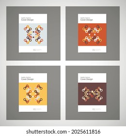 Brochures design templates. Vector pattern with abstract figures