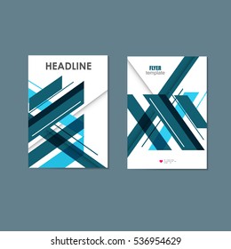 brochures template with abstract design lines.
