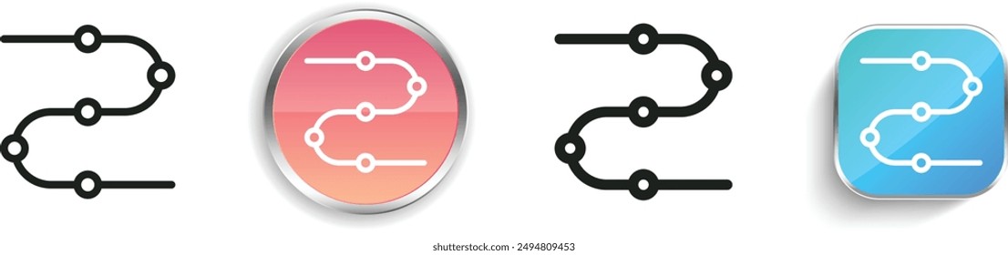 brock cord icon. Thin Linear, Regular and Button Style Design Isolated On White Background