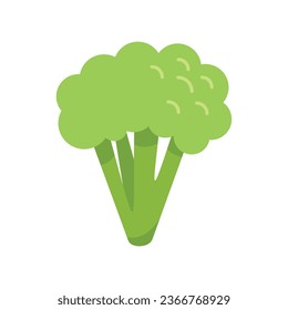 Brocoli bunch icon flat vector. Cabbage vegetable. Plant salad isolated