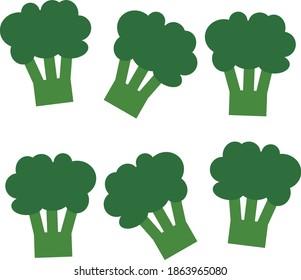 brocoli flat illustration design for decoration