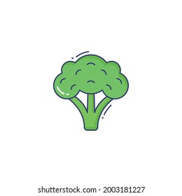 brocoli Icon Isolated On White Background 