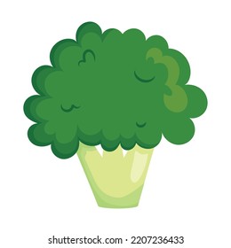 brocoli vegetable icon on white background