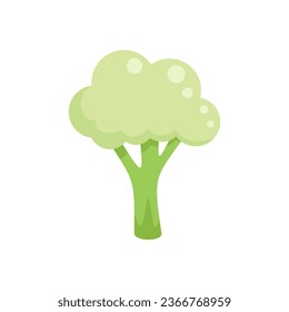 Brocolli icon flat vector. Cabbage food. Salad plant isolated