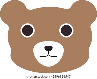 Broen bear, vector illustration. design graphic cartoon