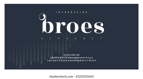 Broes fontes criativas modernas tecnologia alfabeto. Tipografia abstrata esporte urbano, techno , moda, digital, futuro criativo logotipo fonte. ilustração vetorial