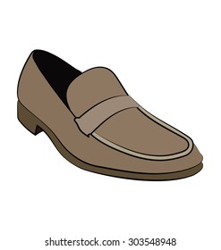 
Brogue Shoes Colored Vector Icon
