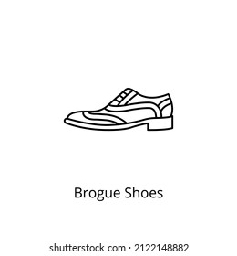 icono de zapatos de brogue en vector. logotipo