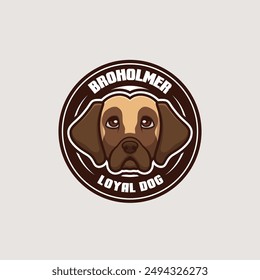Broholmer Dog Cartoon Mascot Logo