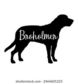 Broholmer Dog silhouette dog breeds logo dog monogram vector