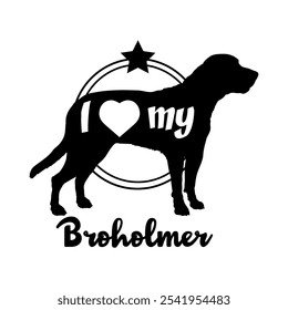  Broholmer Hund Silhouette, ich liebe meinen Hund, Hund, Hunderassen, Logo, Vektor, Silhouette, Tier, Illustration, Symbol, Zeichen, schwarz, Haustier,