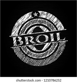 Broil chalkboard emblem
