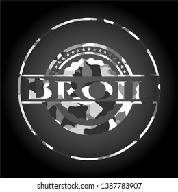 Broil on grey camo pattern
