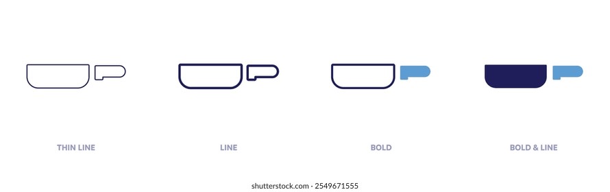 Broil pan icon in 4 different styles. Thin Line, Line, Bold, and Bold Line. Duotone style. Editable stroke.