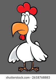 Broilers Chicken cartoon characters with flat expression. Best for sticker, logo, and mascot with farm themes