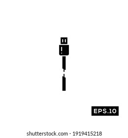 Broke cable Icon Vector. Cable Symbol Vector