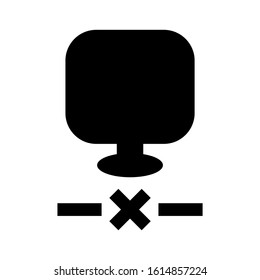 broke connection icon isolated sign symbol vector illustration - high quality black style vector icons
