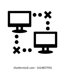 broke connection icon isolated sign symbol vector illustration - high quality black style vector icons
