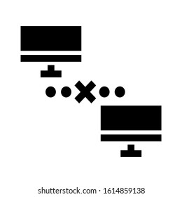 broke connection icon isolated sign symbol vector illustration - high quality black style vector icons
