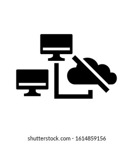 broke connection icon isolated sign symbol vector illustration - high quality black style vector icons
