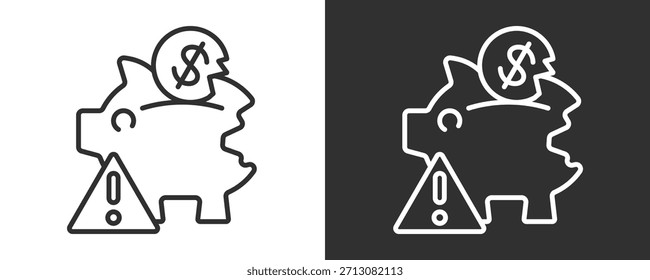 Colección De Vector Aislada En Blanco Y Negro Del Conjunto Del Icono Roto