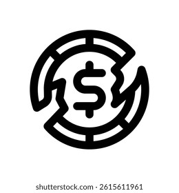 broke line icon. Clean and minimalist vector icon for websites, mobile apps, presentations, and logos. Fully scalable and customizable for any project.