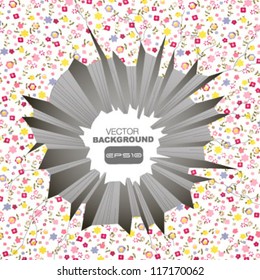 broke stone hole background. vector illustration