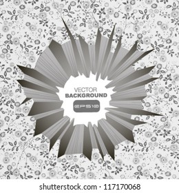 broke stone hole background. vector illustration