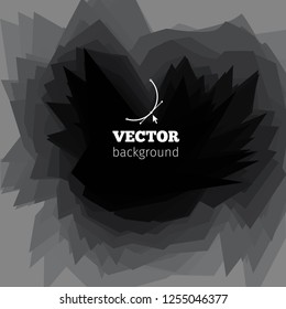 Broken, abstract, black and white background.