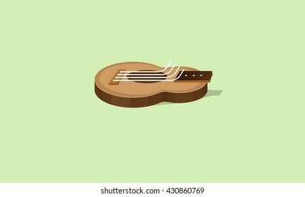 Broken Acoustic Guitar