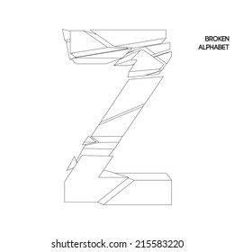 broken alphabet letter Z