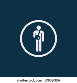 Broken arm, accident icon