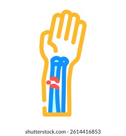 broken arm fracture injury color icon vector. broken arm fracture injury sign. isolated symbol illustration