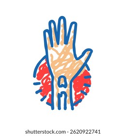 fratura de braço quebrado lesão ícone doodle esboço vetor. fratura de braço quebrado sinal de lesão. símbolo isolado ilustração