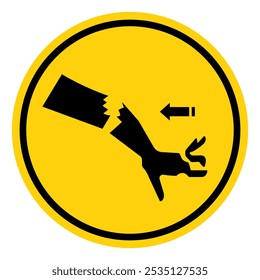 Broken Arm Hazard Symbol Sign, Vector Illustration, Isolate On White Background Label. EPS10