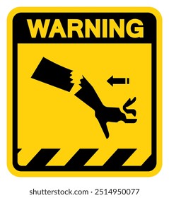Broken Arm Hazard Warning Sign, Vector Illustration, Isolate On White Background Label.EPS10