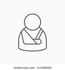 broken arm icon