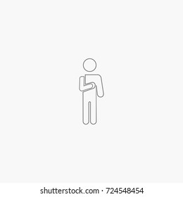Broken arm icon