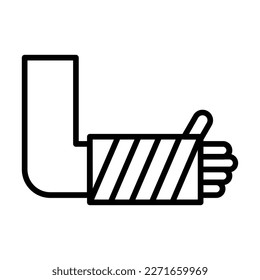 Broken Arm Icon Design For Personal And Commercial Use