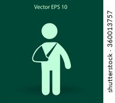 Broken arm vector illustration
