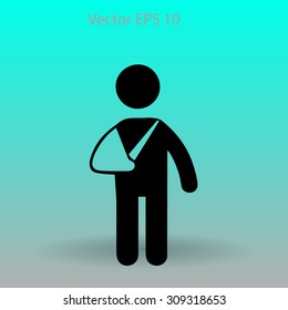 Broken arm vector illustration