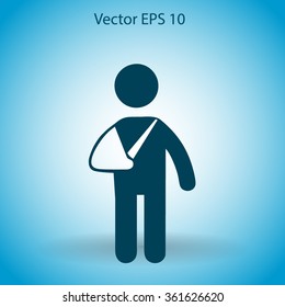 Broken arm vector illustration