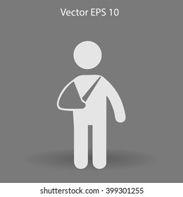Broken arm vector illustration
