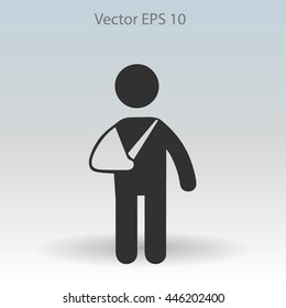 Broken arm vector illustration
