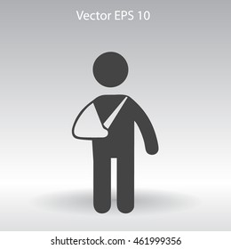 Broken arm vector illustration