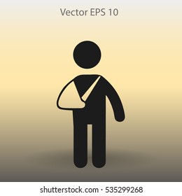 Broken arm vector illustration