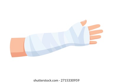 Brazo roto en el icono blanco del molde