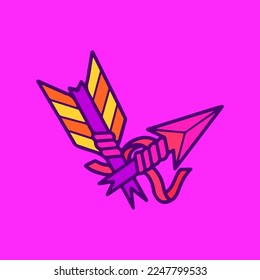 ilustración vectorial de concepto de flecha rota