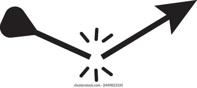 Broken Arrow icon vector. Can be used for Archery. illustration with flat style svg